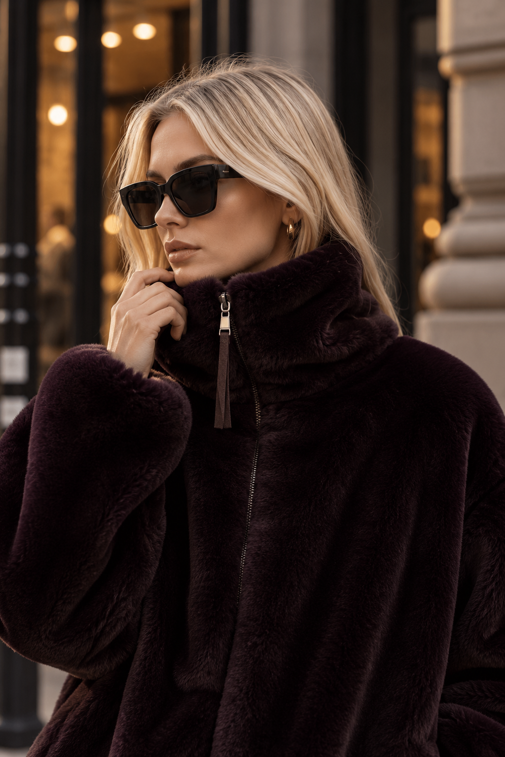 Nora – Wendejacke in Dark Plum
