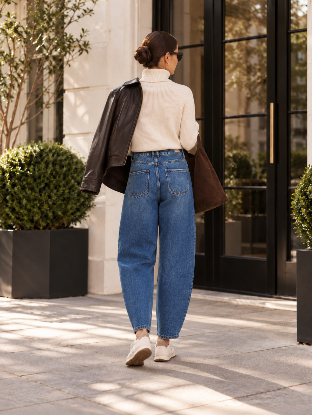 High Waist Barrel Jeans „Mara“ – Denim Blue