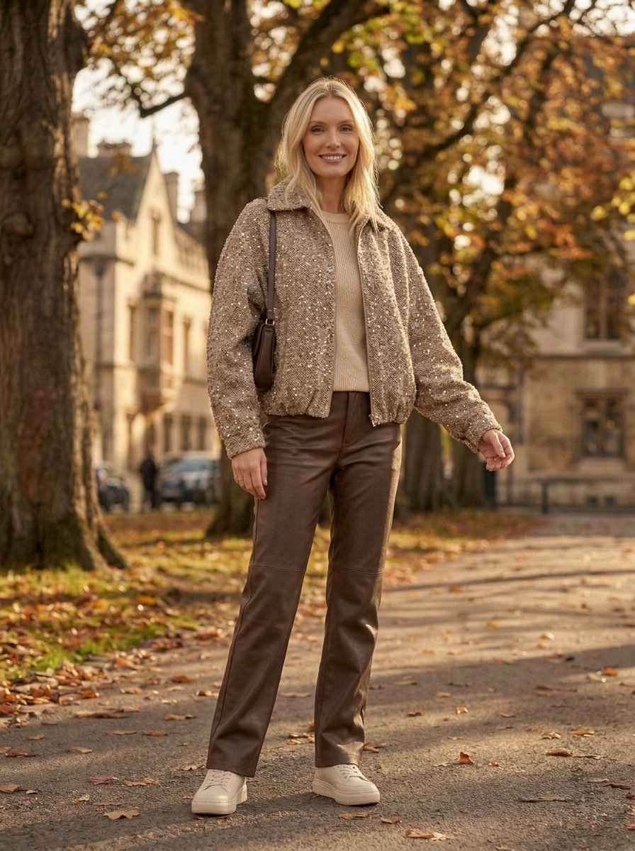 Zoe – Paillettenjacke mit Wollanteil