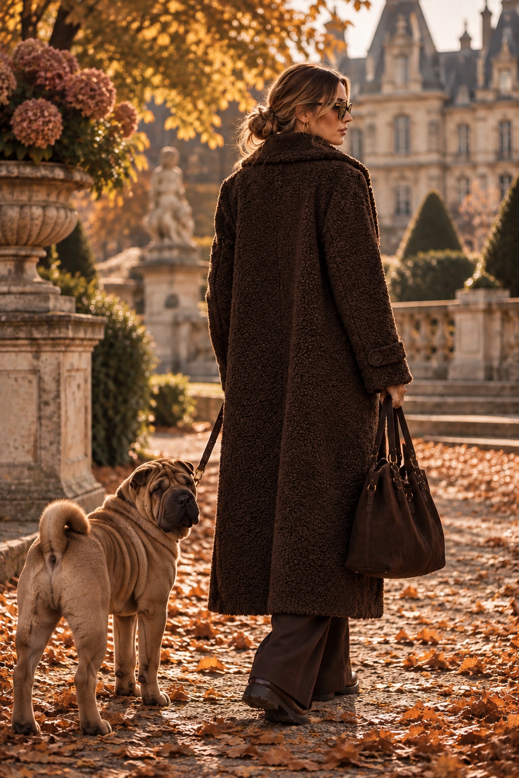 Marlowe – Long Coat in Dark Chocolate