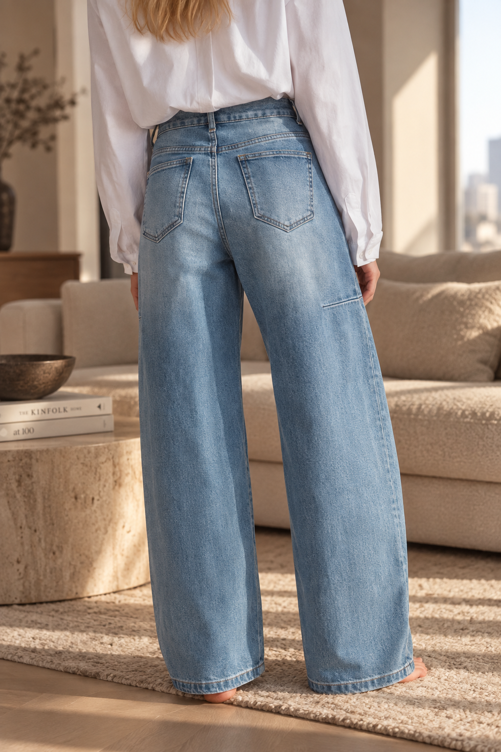 Lucena – Barrel Jeans in Light Blue