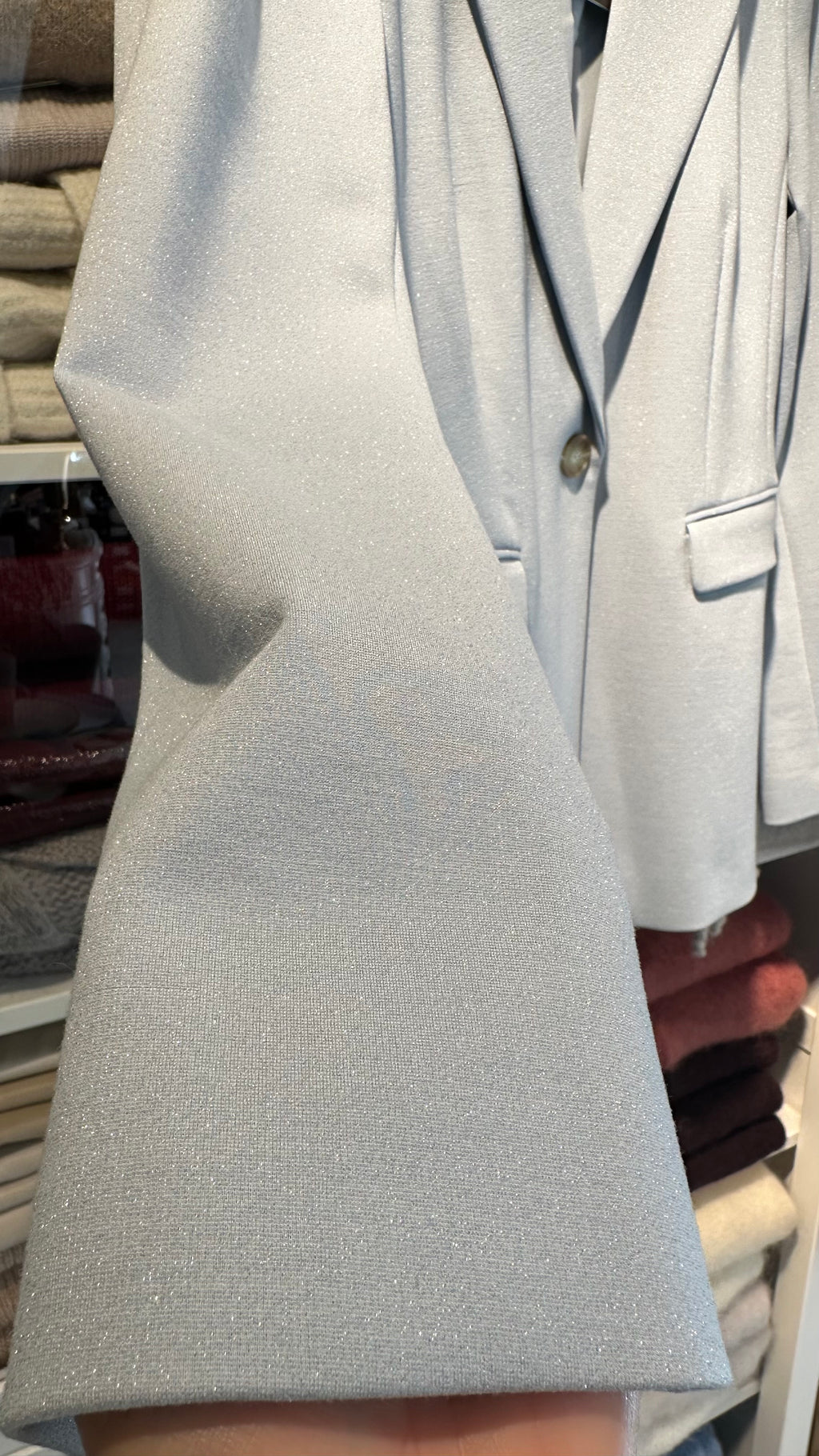 TATUM – Jersey Blazer in Ice Blue ✨