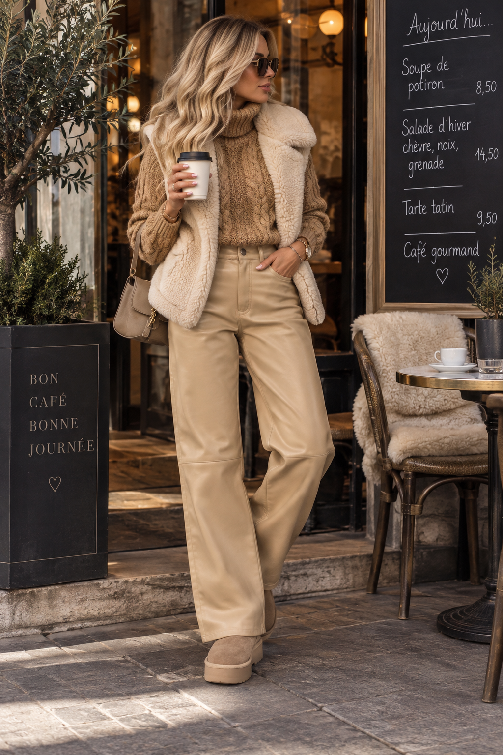 Sally – High-Waist Kunstlederhose