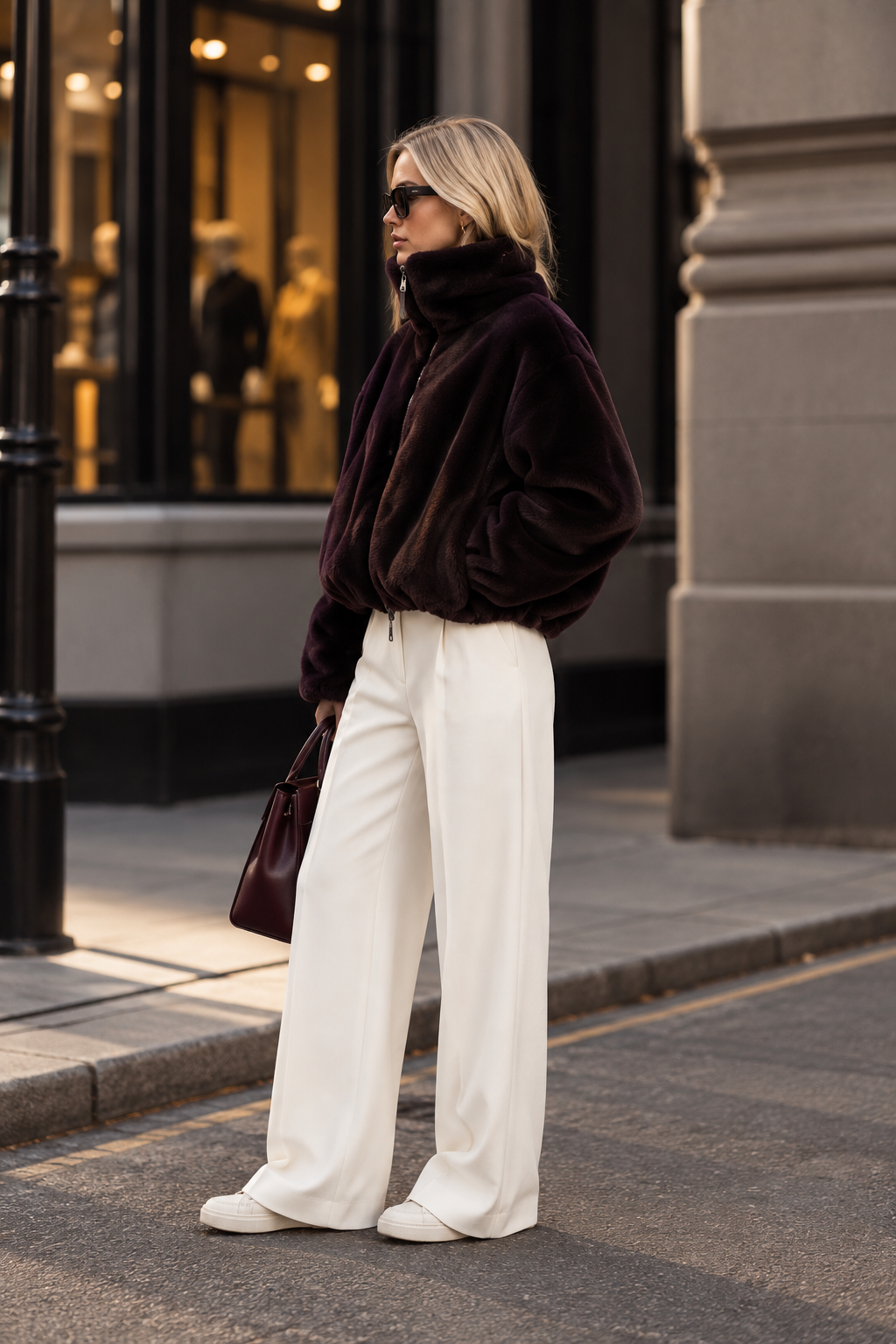 Nora – Wendejacke in Dark Plum