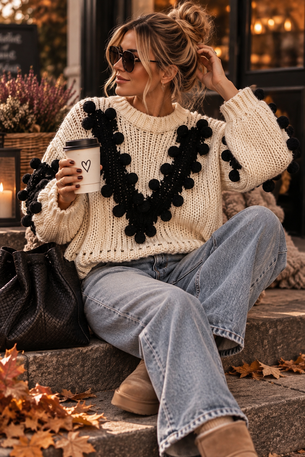 LOU – Oversize Grobstrick-Pullover