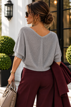 DIANA – Lurex Cardigan in Heavenly Blue