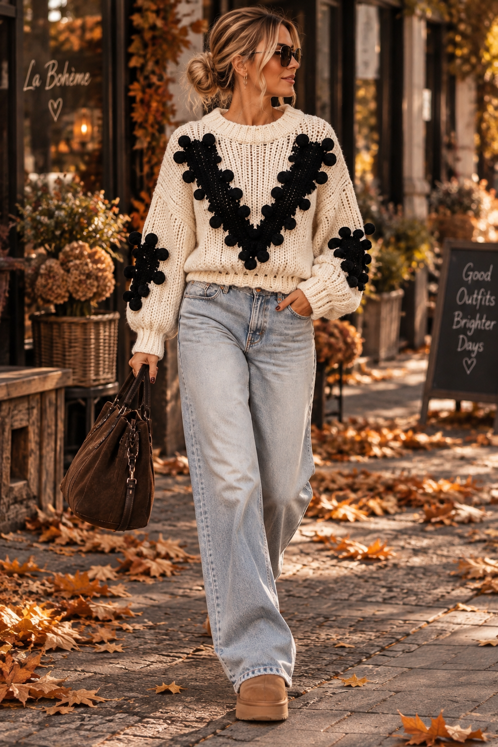 LOU – Oversize Grobstrick-Pullover