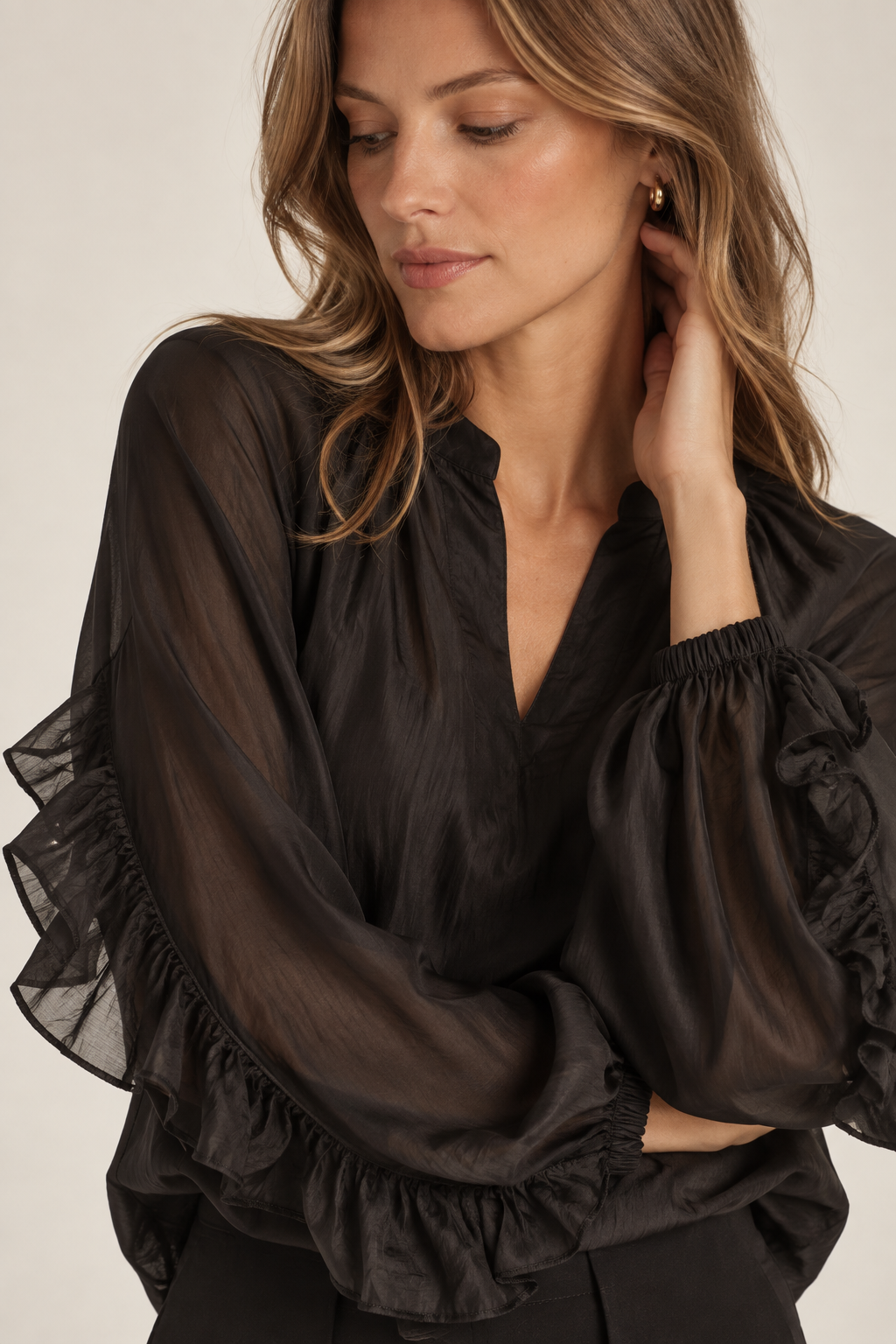 NOLA – Organza Blouse in Plum