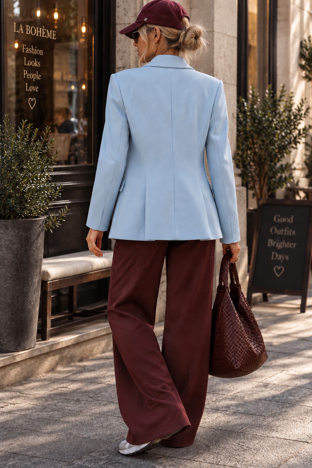 TATUM – Jersey Blazer in Ice Blue ✨