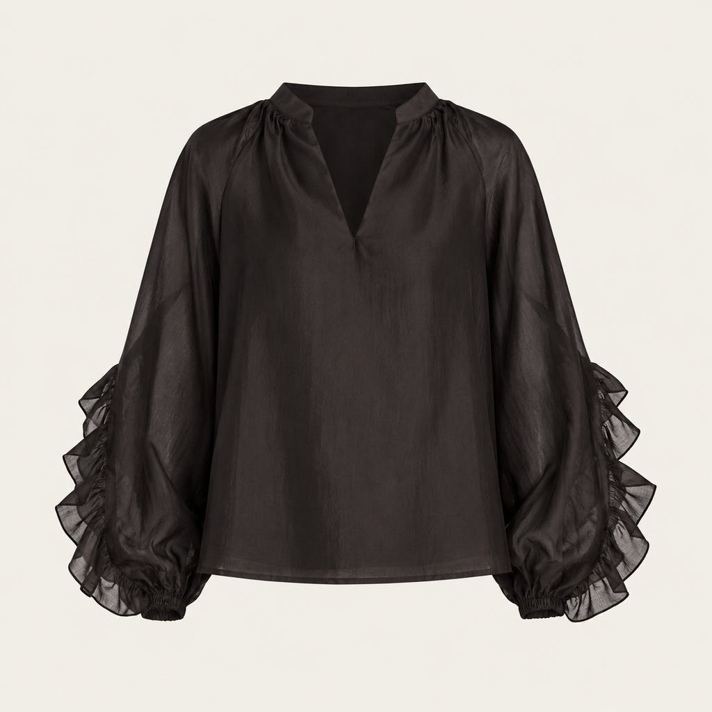 NOLA – Organza Blouse in Plum