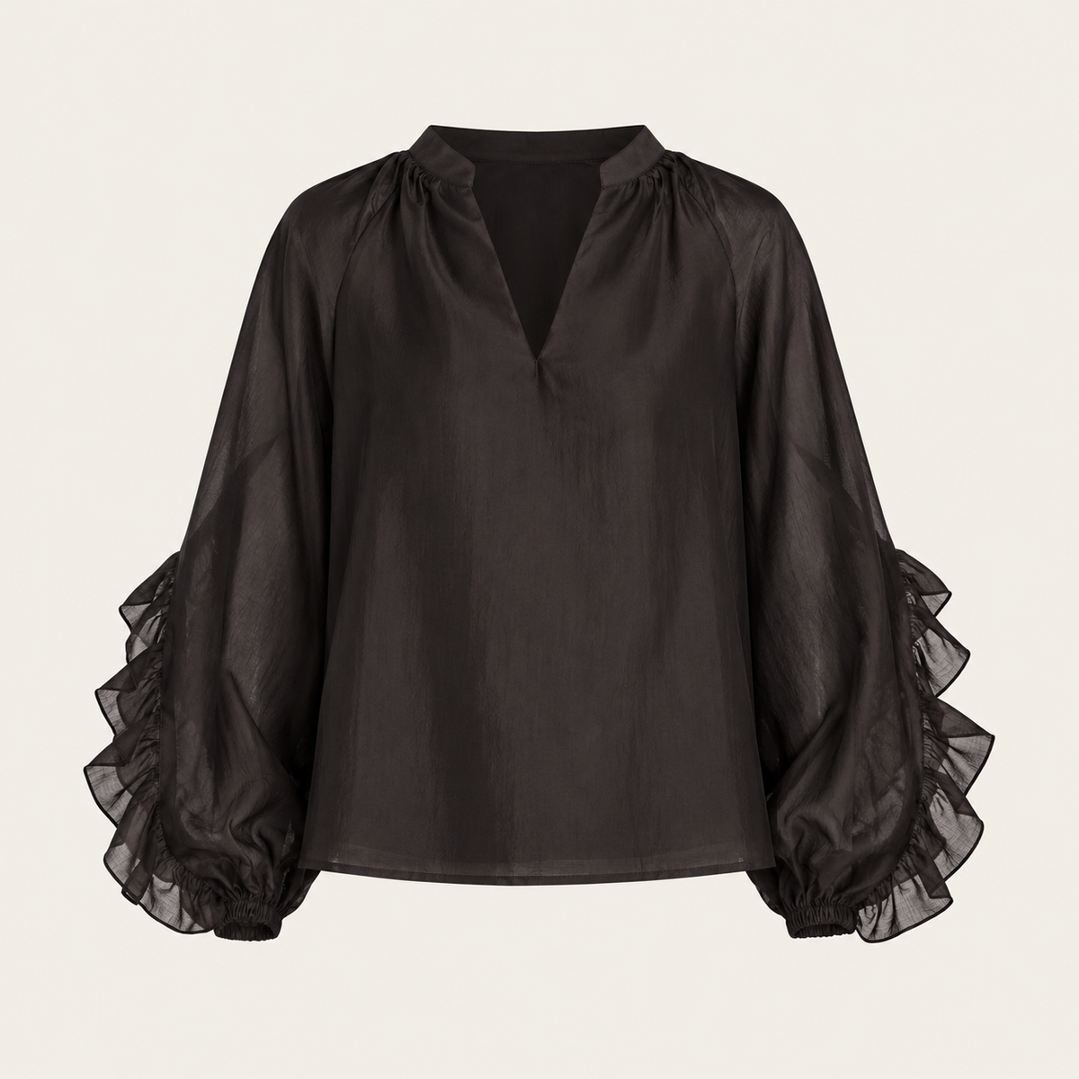 NOLA – Organza Blouse in Plum