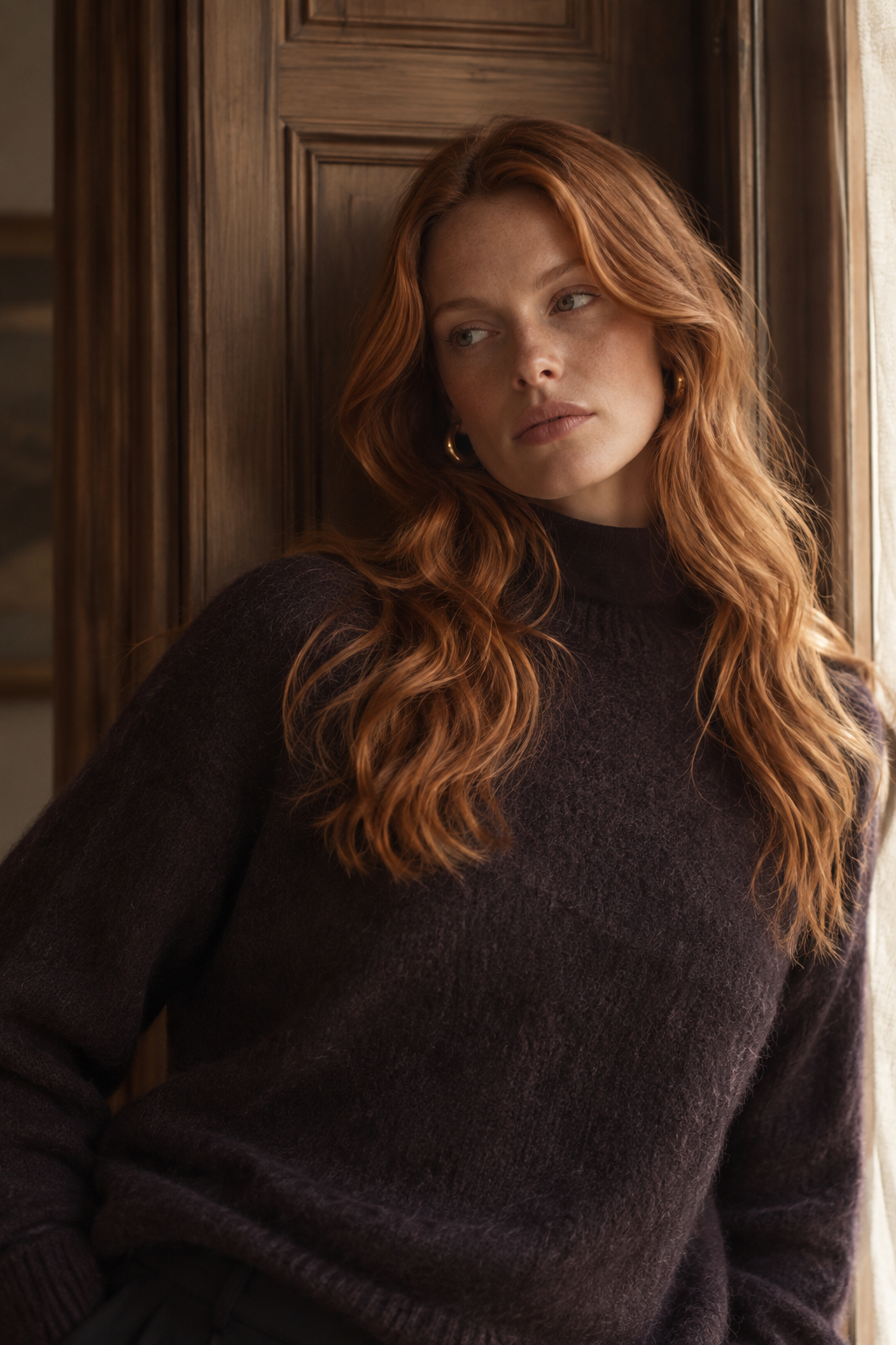 Elodie – Alpaka-Pullover in Plum