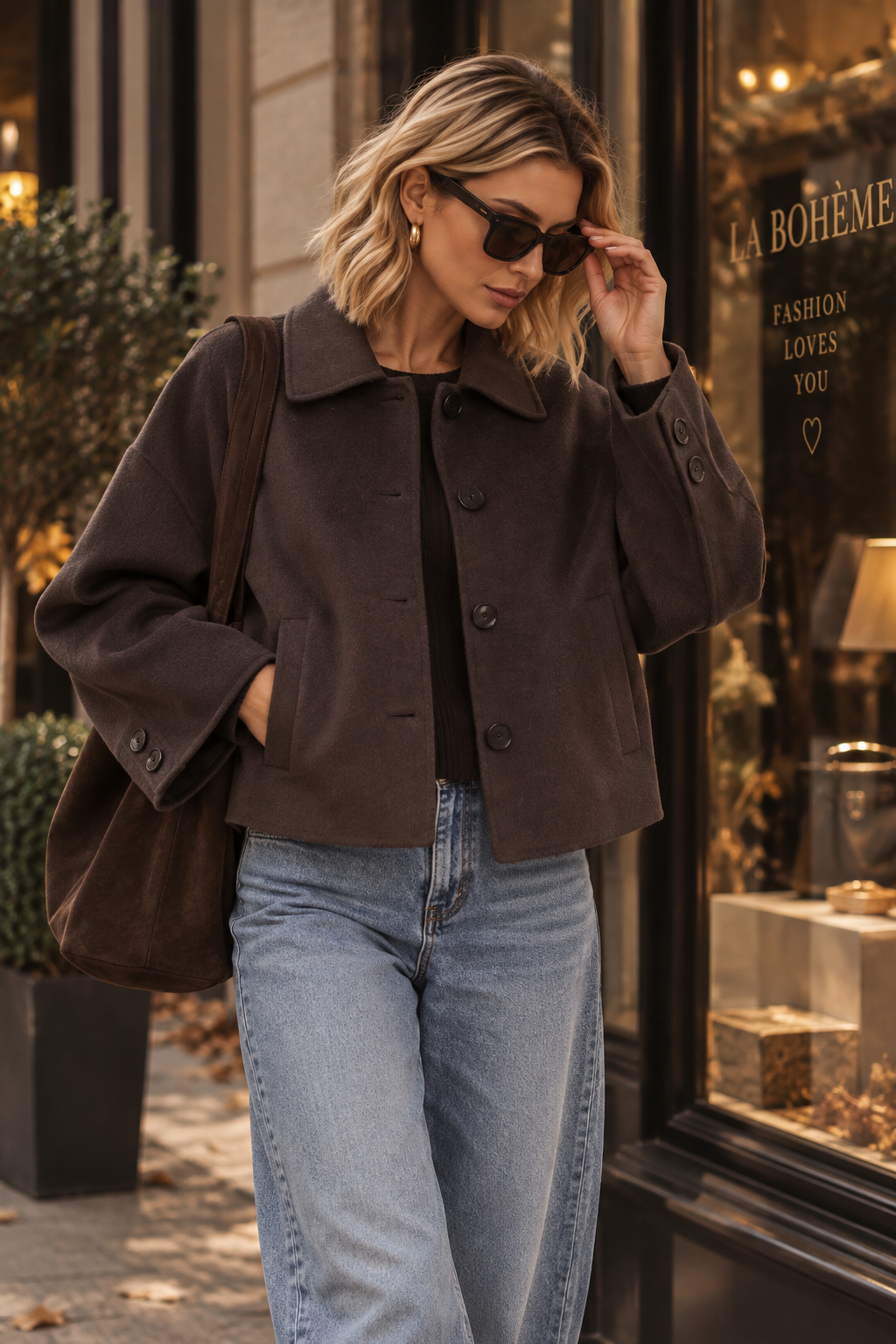 AVERY – kurze Wolljacke