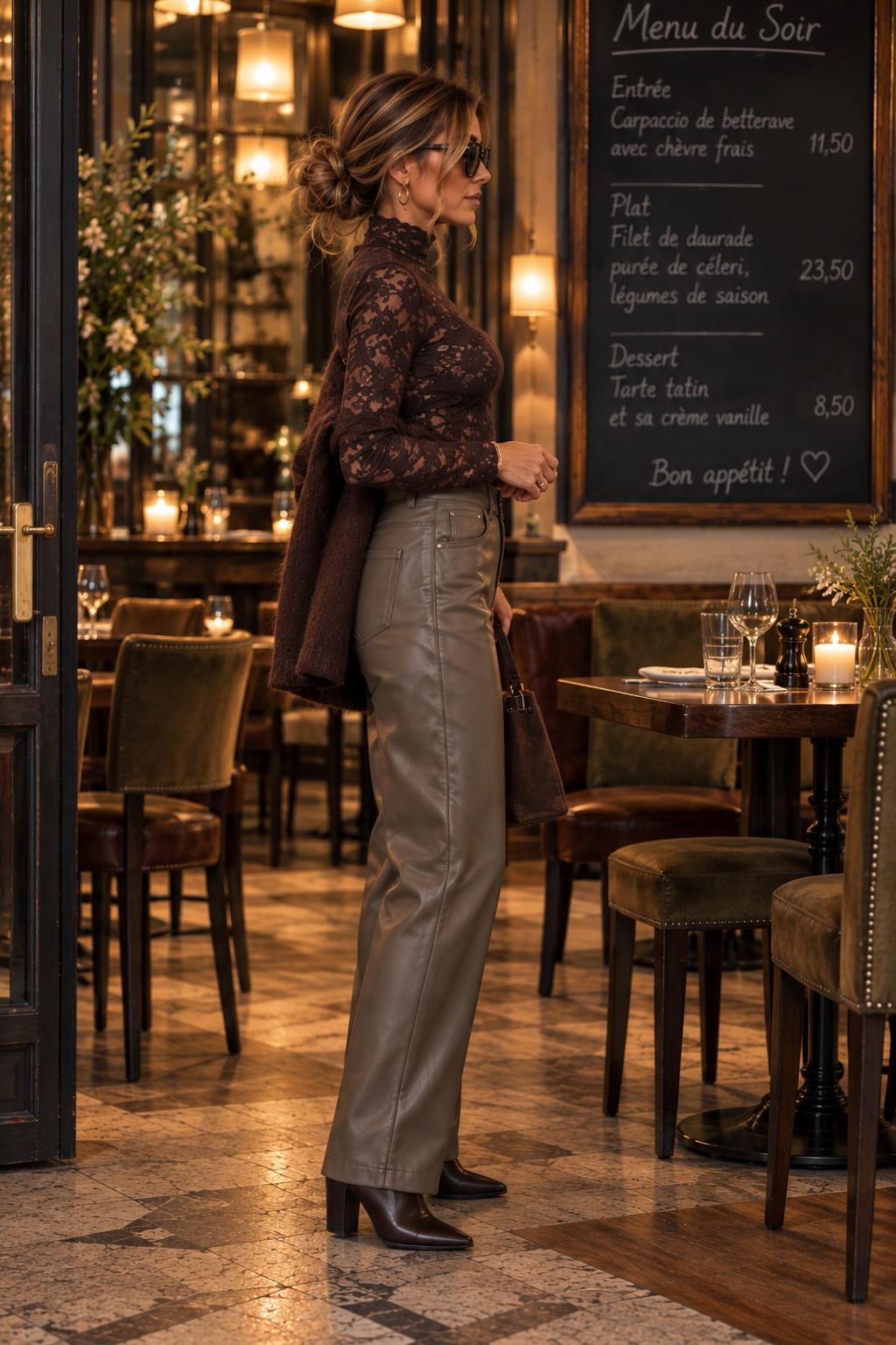 Sally – High-Waist Kunstlederhose