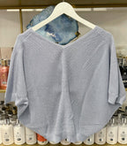 DIANA – Lurex Cardigan in Heavenly Blue