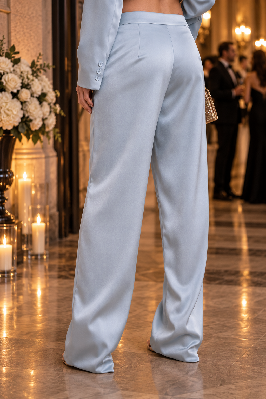 AVA – fließende Satin-Hose
