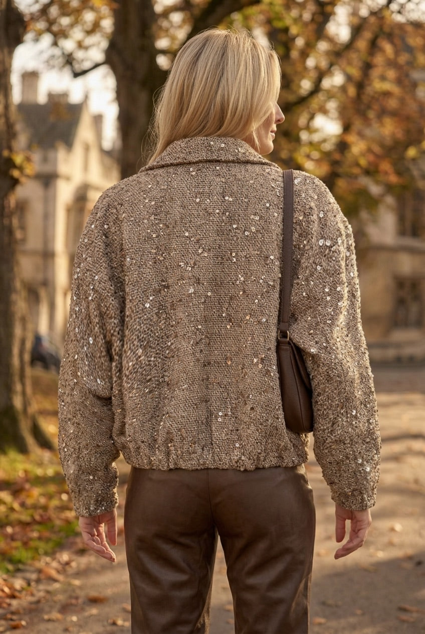 Zoe – Paillettenjacke mit Wollanteil