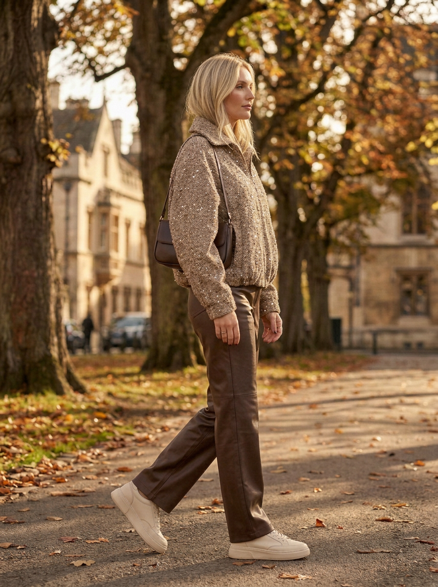 Zoe – Paillettenjacke mit Wollanteil