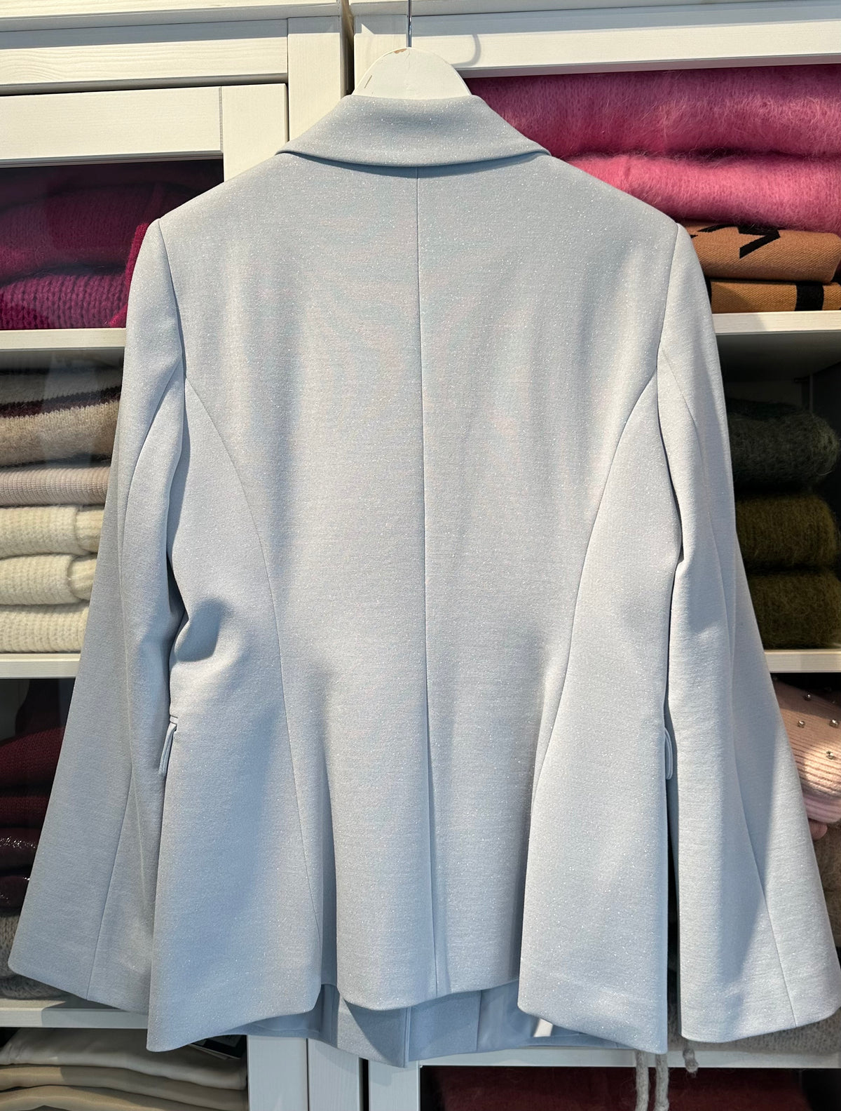TATUM – Jersey Blazer in Ice Blue ✨