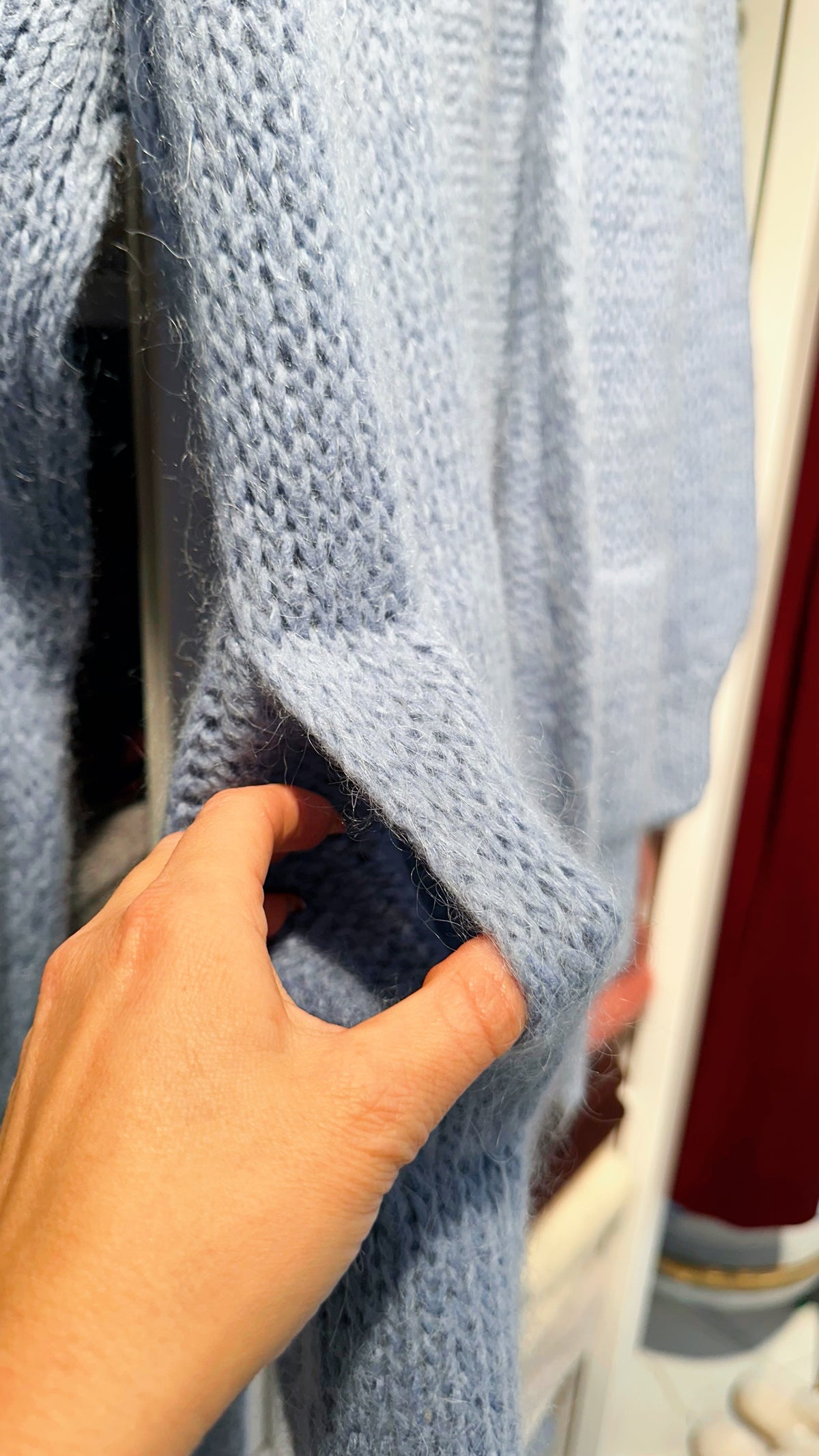 Celeste – Mohair-Strickjacke mit Bindegürtel