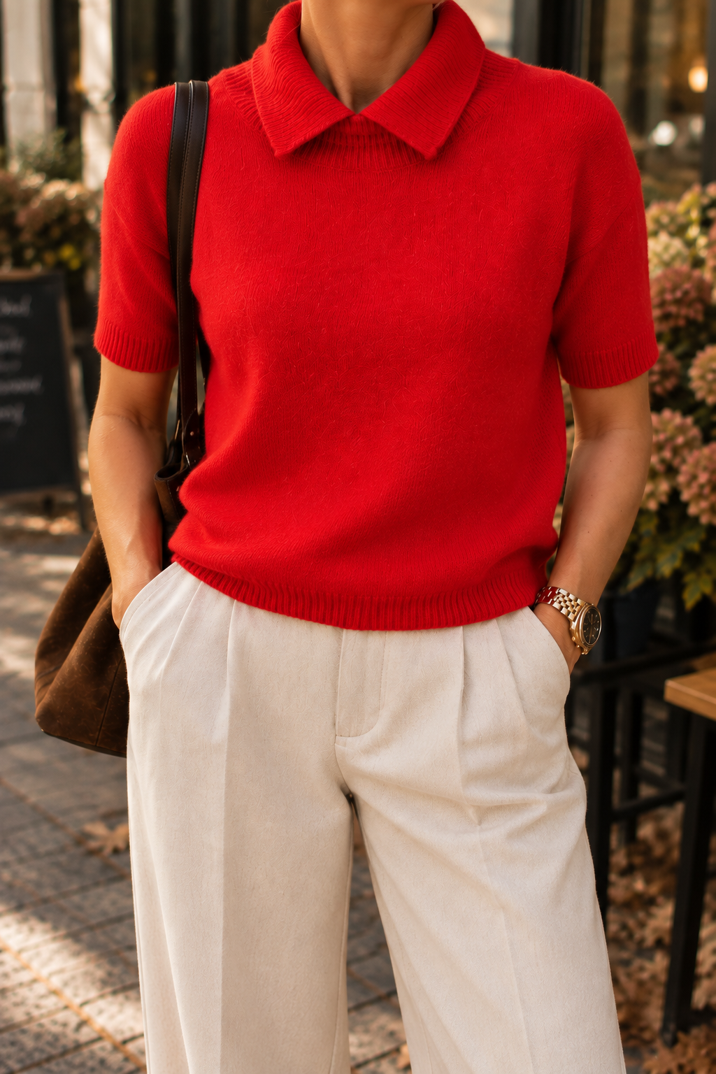 NALA – Short Sleeve Knit in Red