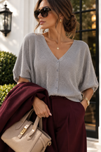 DIANA – Lurex Cardigan in Heavenly Blue
