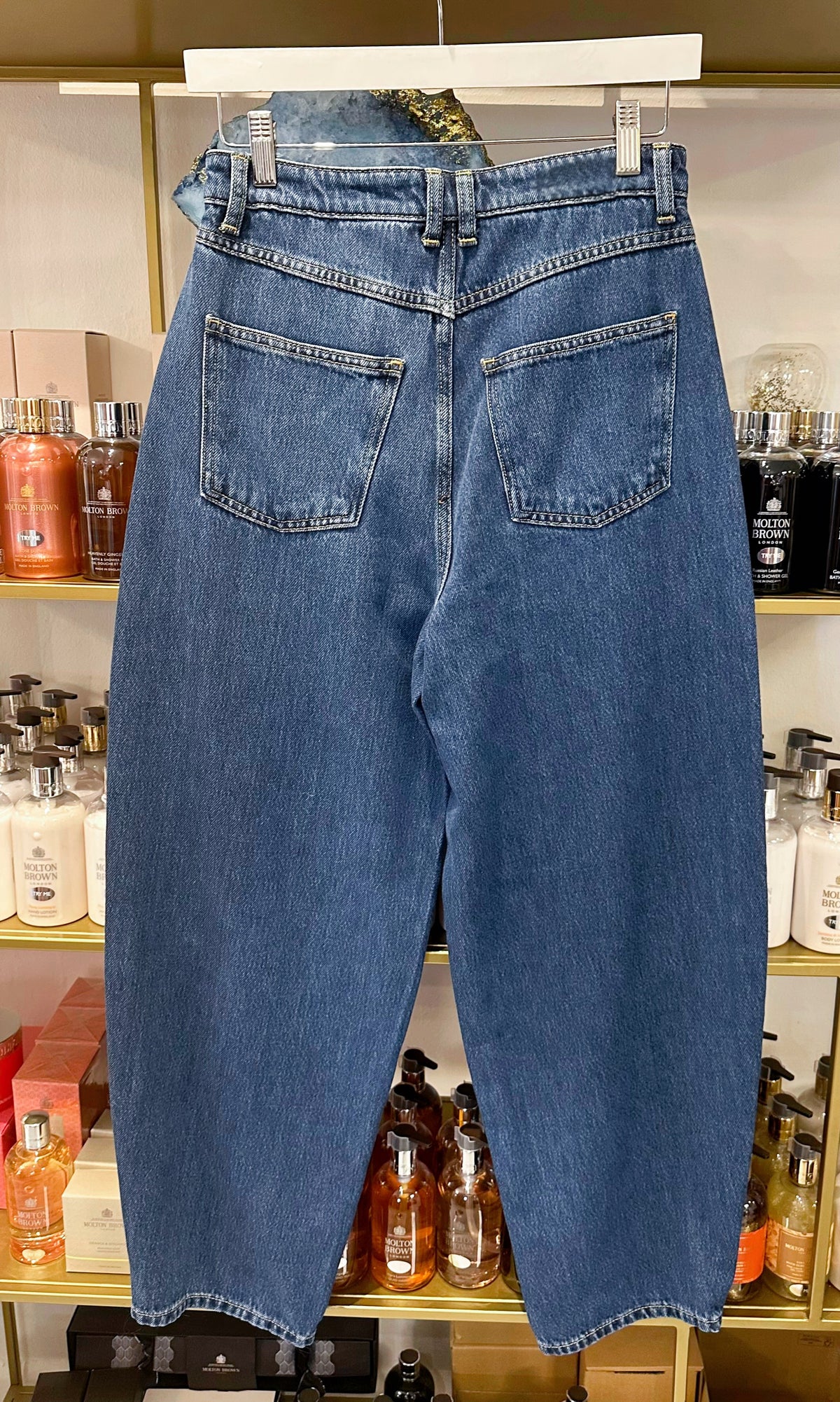High Waist Barrel Jeans „Mara“ – Denim Blue