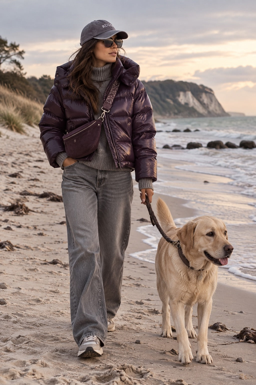 Gloria – Steppjacke in Dark Plum