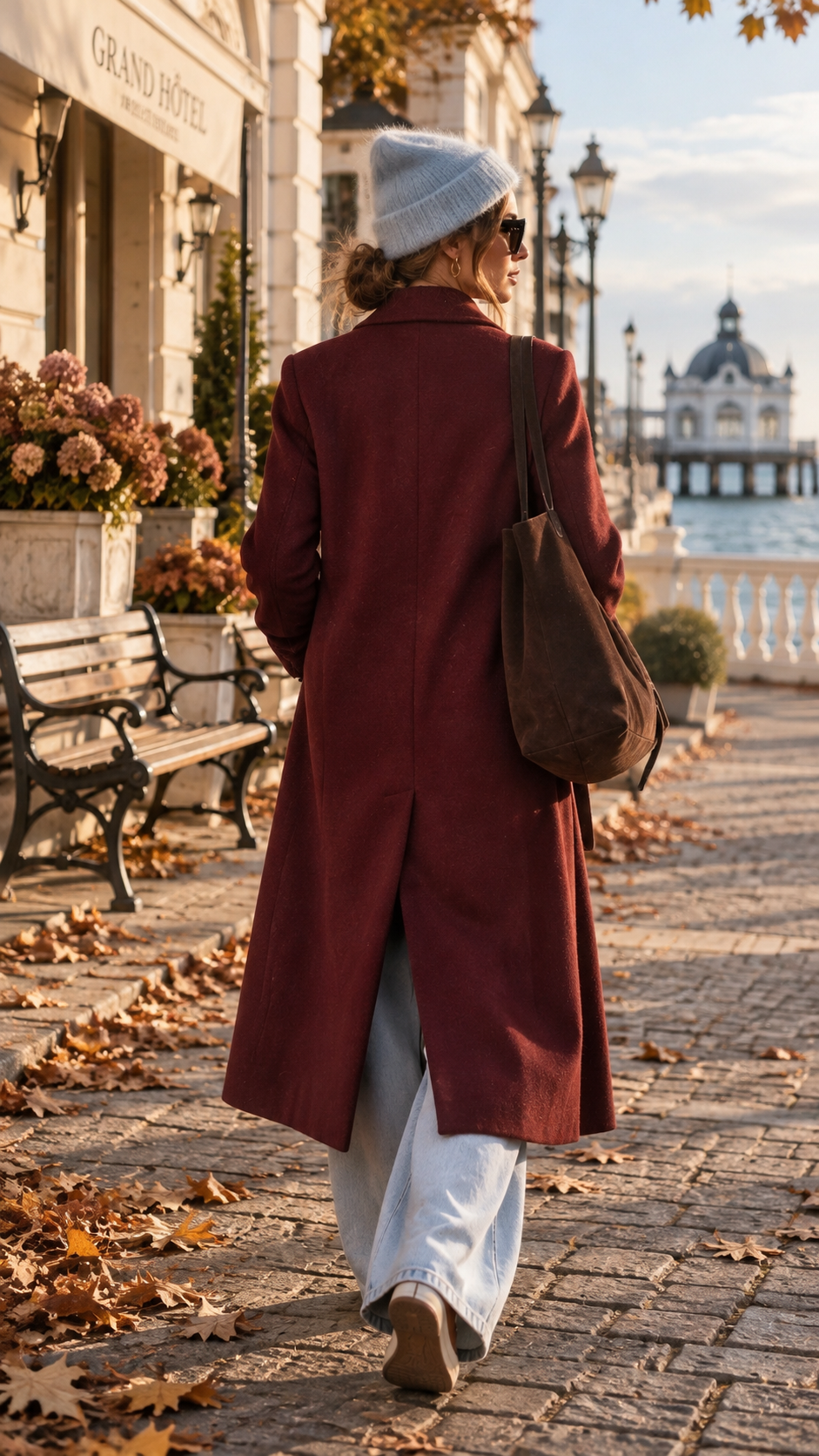 Tiffany – Wollmantel in Burgundy