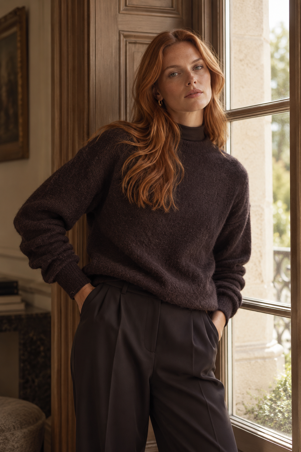 Elodie – Alpaka-Pullover in Plum