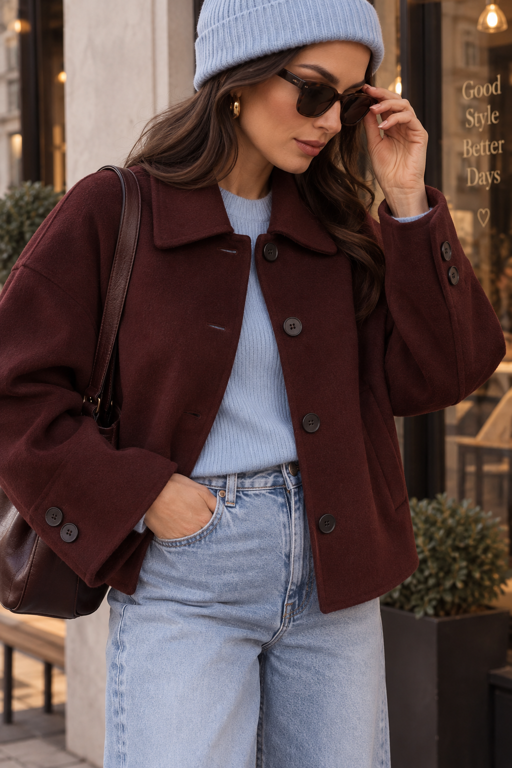 AVERY – kurze Wolljacke
