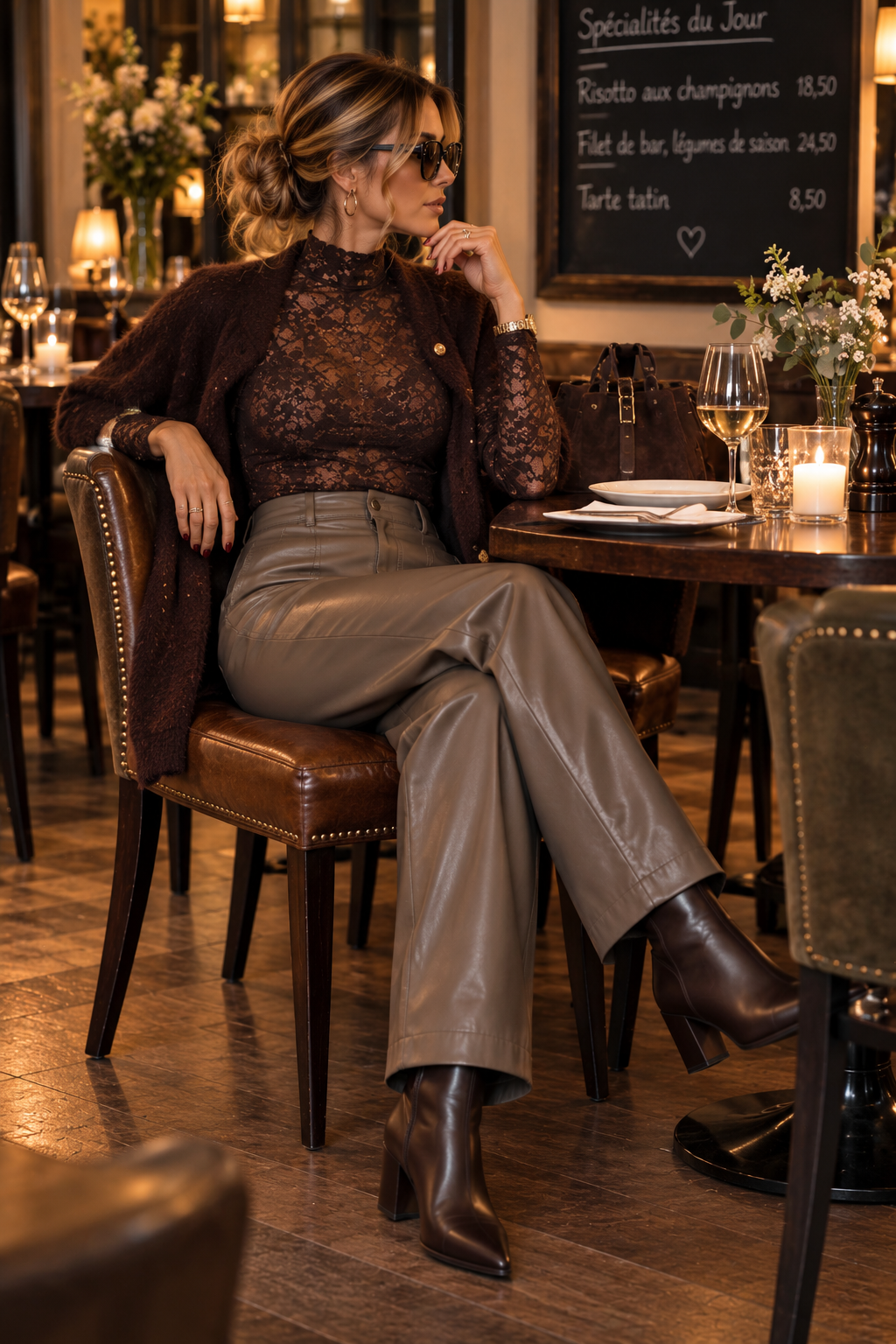 Sally – High-Waist Kunstlederhose