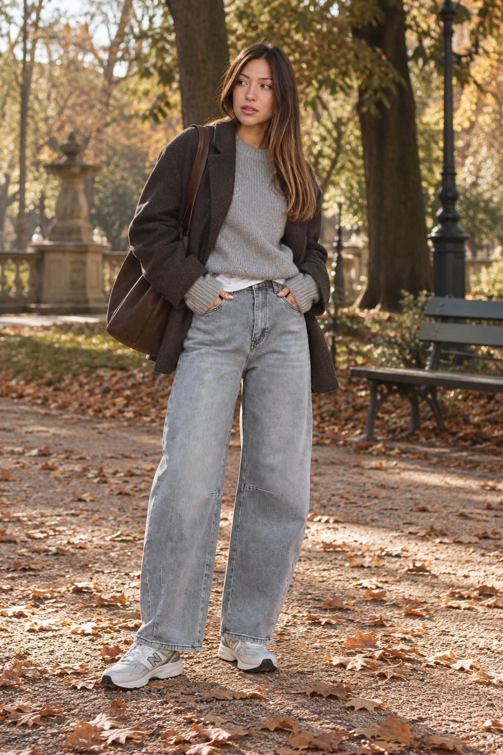 Broke – Barrel Jeans in Light Grey