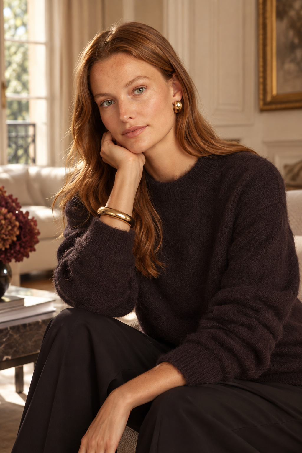 Elodie – Alpaka-Pullover in Plum
