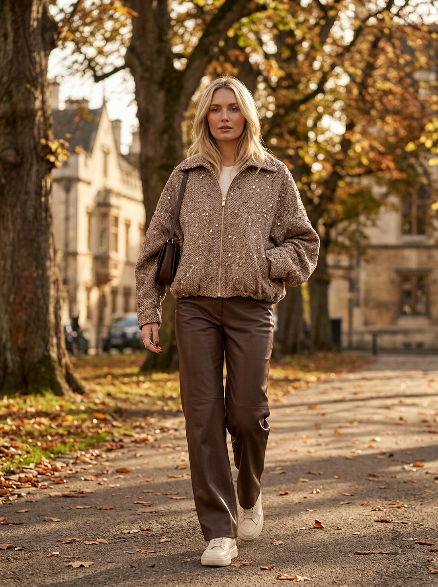 Zoe – Paillettenjacke mit Wollanteil