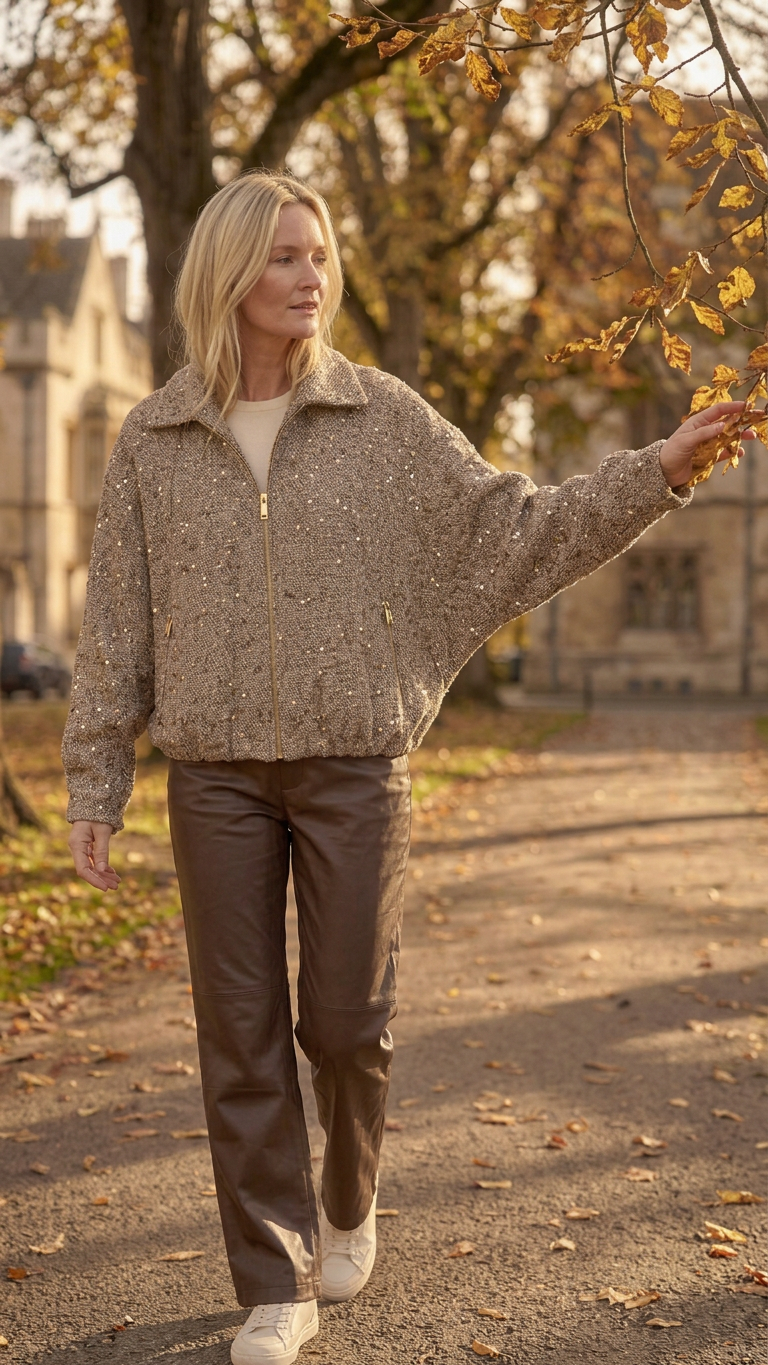 Zoe – Paillettenjacke mit Wollanteil