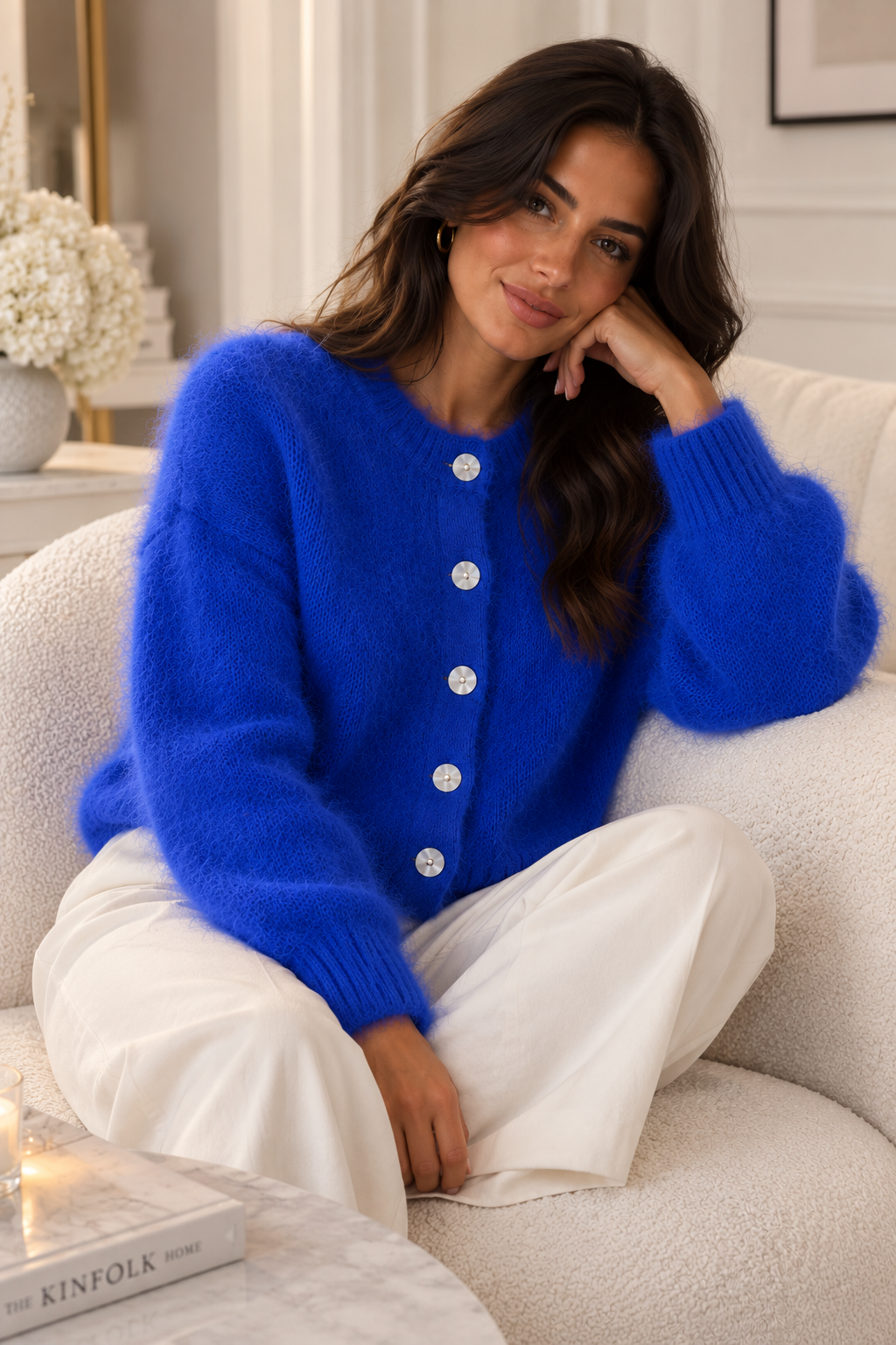 MILA – Fluffy Kid Mohair Cardigan