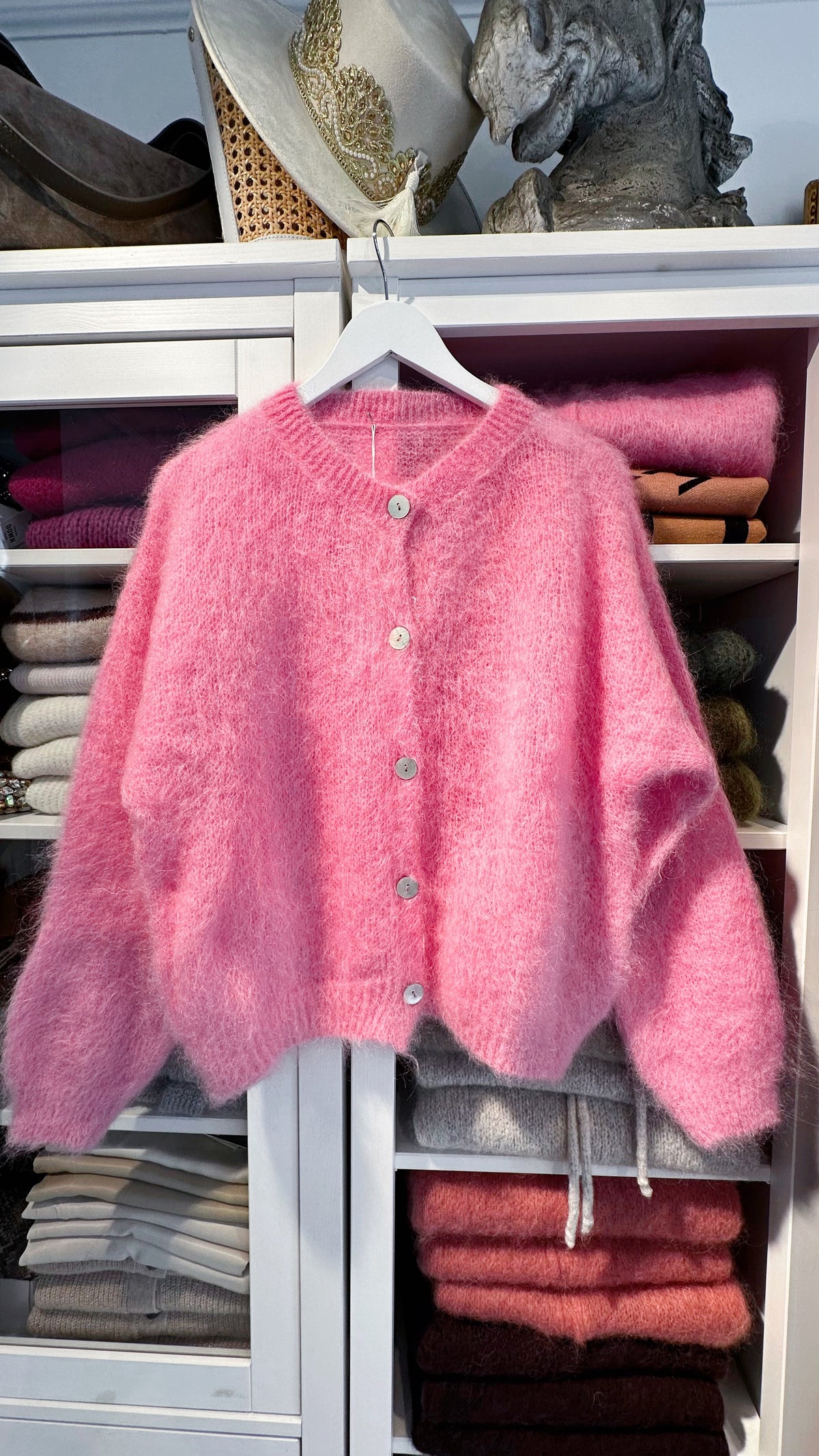 MILA – Fluffy Kid Mohair Cardigan