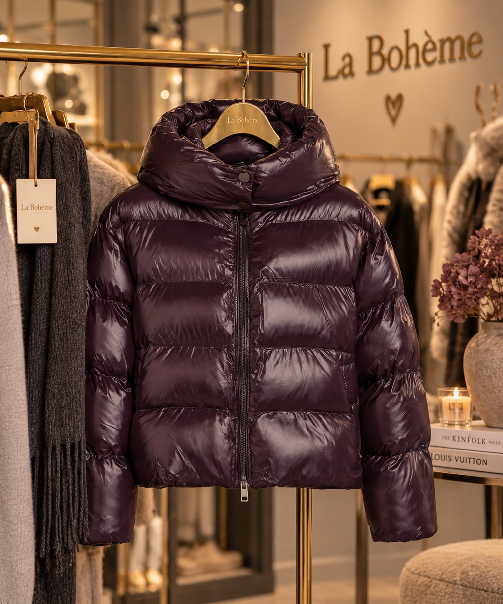 Gloria – Steppjacke in Dark Plum