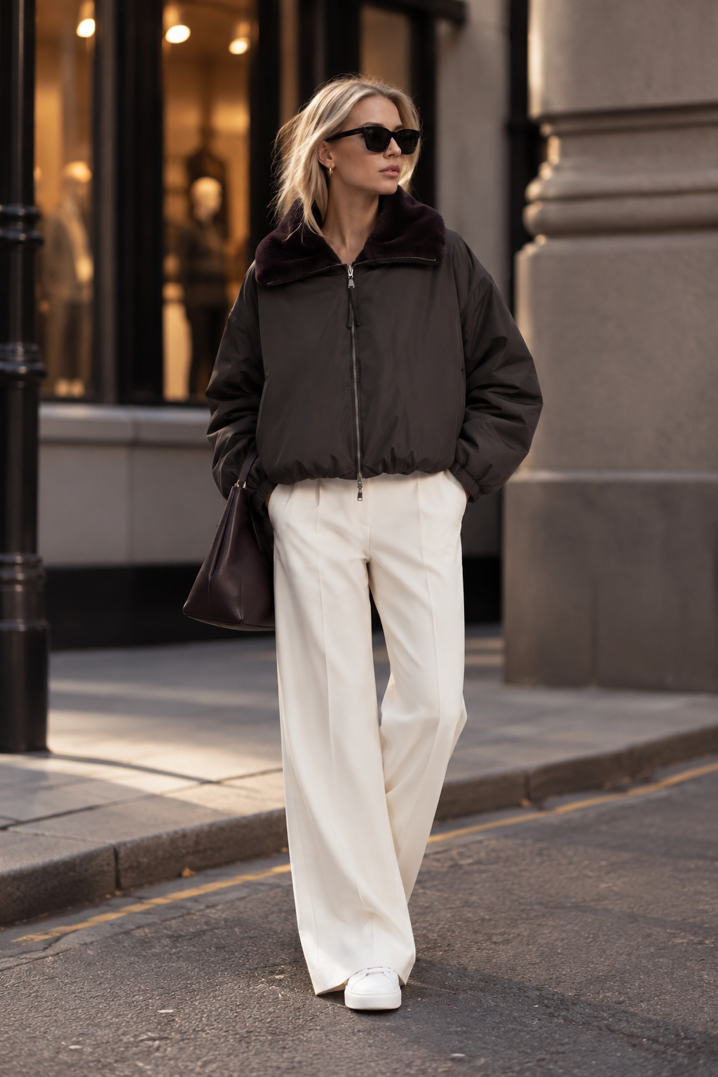 Nora – Wendejacke in Dark Plum