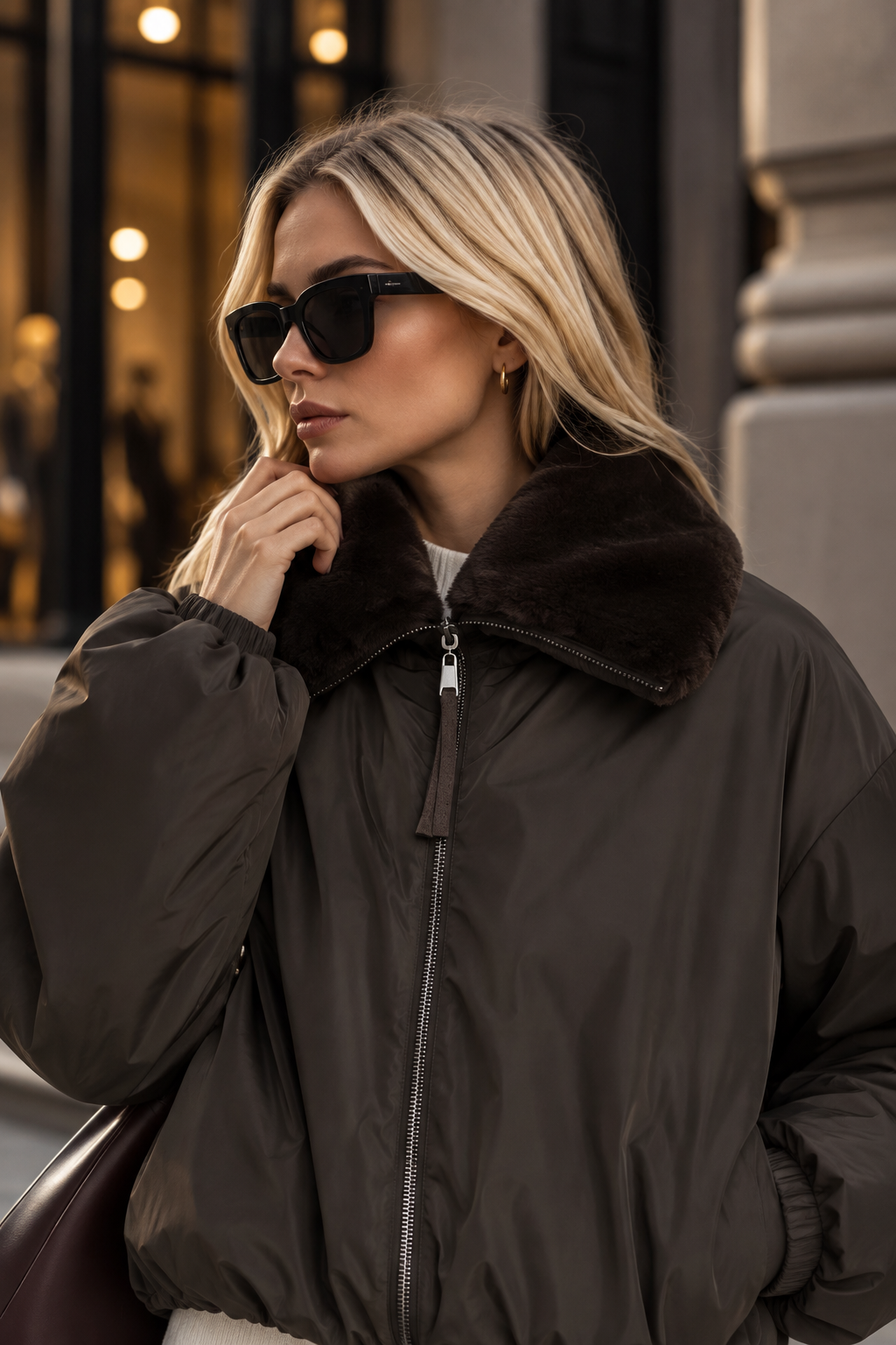 Nora – Wendejacke in Dark Plum